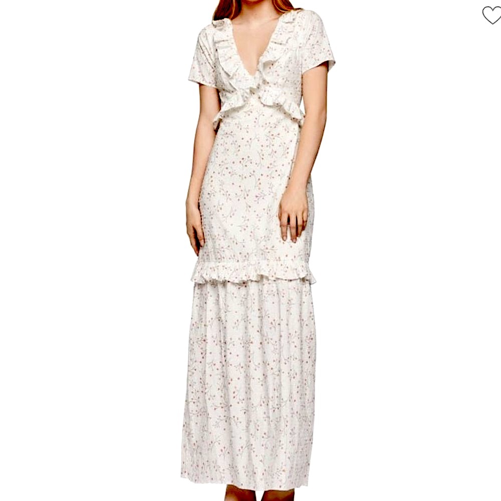 BCBGENERATION Floral Dancers Cotton Maxi Dress